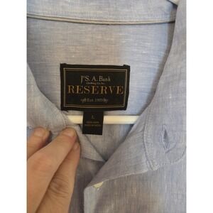 Jos A Bank Reserve linen men's button down shirt-size large